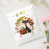 Black Cat und Pumpkin Atomic Retro Halloween T-Shi Geschenktütchen (Versiegelt)