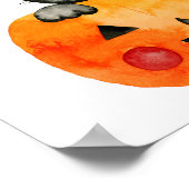 Black Cat und Pumpkin | Frohe Halloween Poster (Ecke)