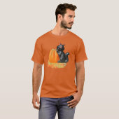 Black Cat und Pumpkin T-Shirt (Vorne ganz)