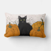 Black Cat und Pumpkins fallen Lendenkissen (Vorderseite)