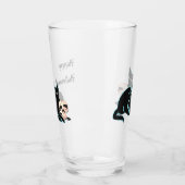 Black Cat und Skull Halloween Glas (Links)