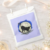 Black Cat und Vollmond Blue Background, ZSSG Geschenktütchen (Ausgeschnitten)