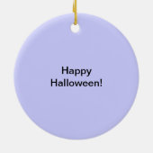 Black Cat und Vollmond Blue Background, ZSSG Keramik Ornament (Hinten)