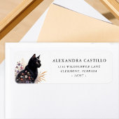 Black Cat und Wildblumen Individuelle Name