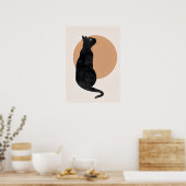 Black Cat und Yellow Sun Poster (Küche)