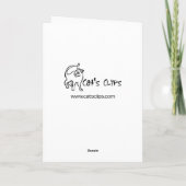 Black Cat Valentine Card Feiertagskarte (Rückseite)