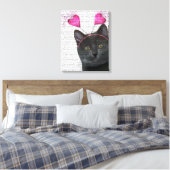 Black Cat Valentine Leinwanddruck (Insitu (Schlafzimmer))