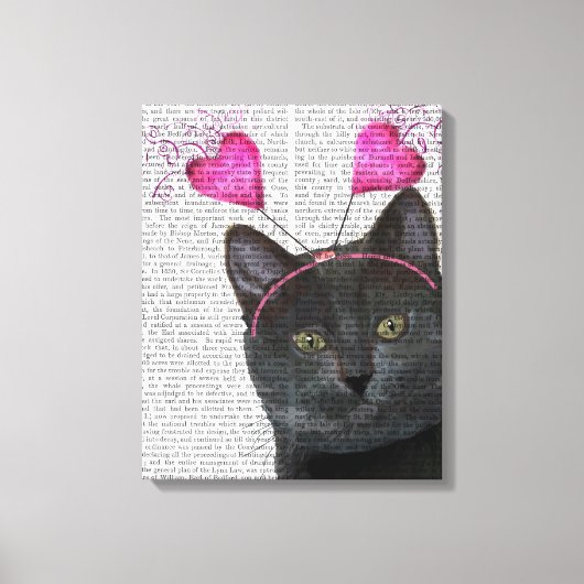 Black Cat Valentine Leinwanddruck (Vorderseite)