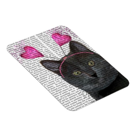 Black Cat Valentine Magnet (Rechte Seite)