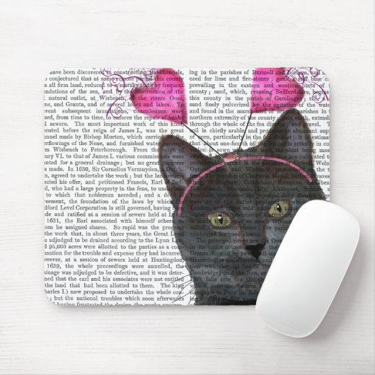 Black Cat Valentine Mousepad (Mit Mouse)