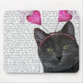Black Cat Valentine Mousepad (Vorne)