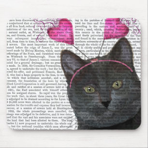 Black Cat Valentine Mousepad