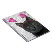 Black Cat Valentine Notizblock (Rechte Seite)