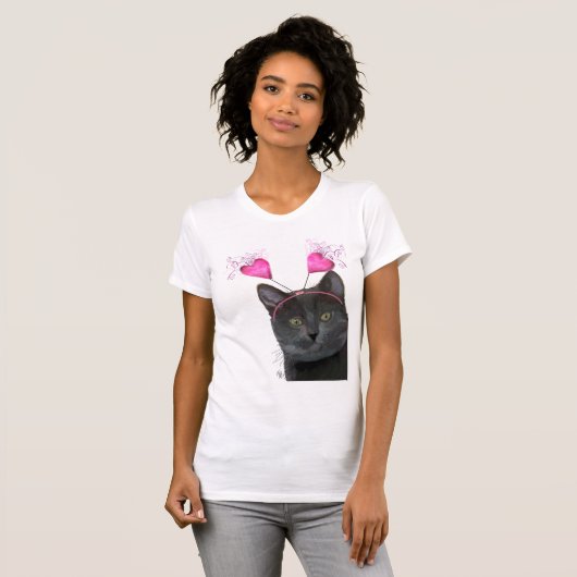 Black Cat Valentine T-Shirt (Vorne ganz)