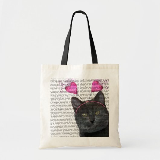 Black Cat Valentine Tragetasche (Vorne)