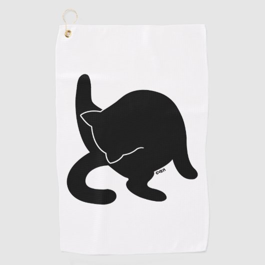 Black Cat versus Humans mp Golfhandtuch (Vorderseite)