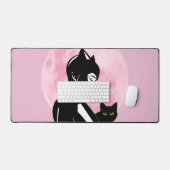Black Cat Vibes Mouse Pad Schreibtischunterlage (Tastatur & Maus)
