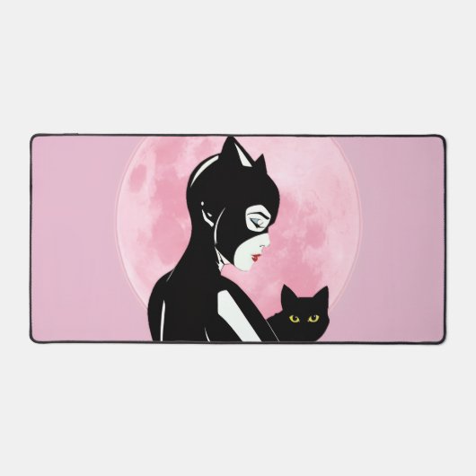 Black Cat Vibes Mouse Pad Schreibtischunterlage (Vorderseite)