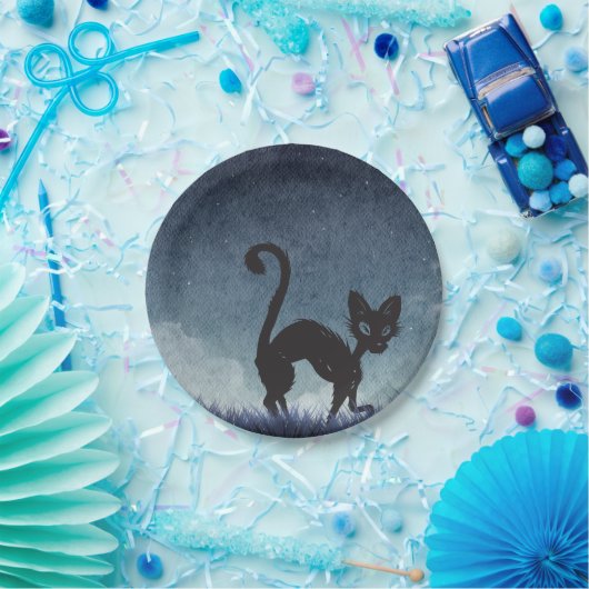 Black Cat VibesPaper Plate Pappteller (Party)
