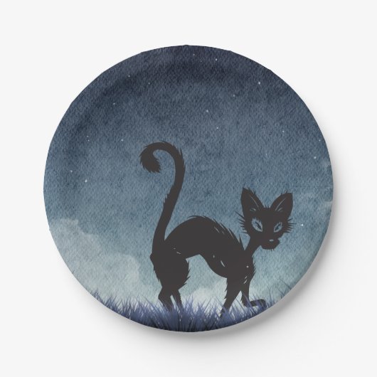 Black Cat VibesPaper Plate Pappteller (Vorderseite)