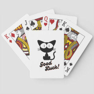 Black Cat & "Viel Glück" Spielkarten