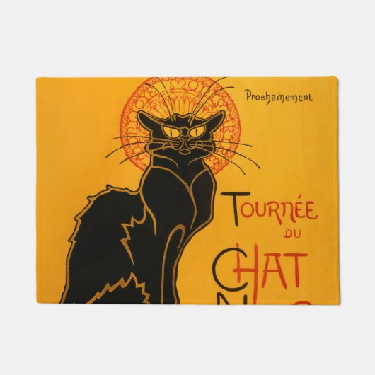 Black Cat Vintag Halloween Steinlen Poster Fußmatte (Vorderseite)