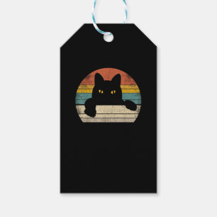 Black Cat Vintag Retro Style - Cats Lover Gift Geschenkanhänger