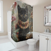 Black Cat Vintage Duschvorhang (Beispiel)
