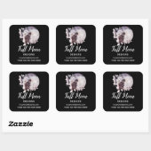 Black Cat von einem magischen Full Moon-Geschäft Quadratischer Aufkleber (Blatt)