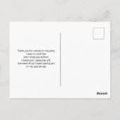 Black Cat von einem magischen Vollmond Danke Postkarte (Rückseite)