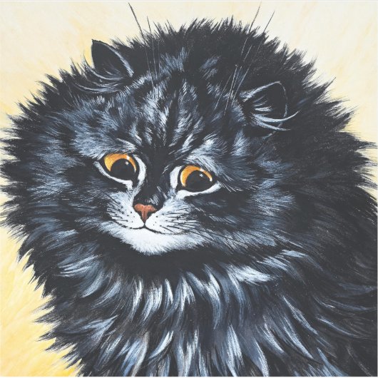 Black Cat von Louis Wain Aufkleber (Vorderseite)