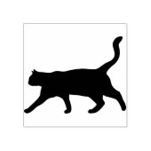 Black Cat Walking Silhouette Gummi Briefmarke Gummistempel (Prägung)