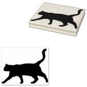 Black Cat Walking Silhouette Gummi Briefmarke Gummistempel (Stempel)