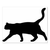 Black Cat Walking Silhouette Gummi Briefmarke Gummistempel (Prägung)