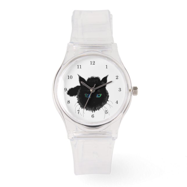 Black Cat Watch Armbanduhr (Vorderseite)