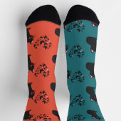 Black Cat Watching Butterfells Socken (Oben)