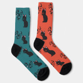 Black Cat Watching Butterfells Socken (Rechts)