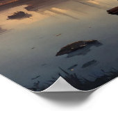 Black Cat Watercolor Wall Poster (Ecke)