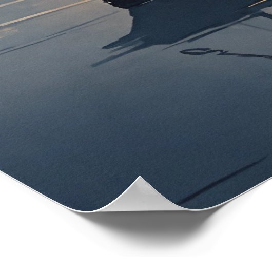 Black Cat Watercolor Wall Poster (Ecke)