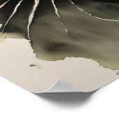 Black Cat Watercolor Wall Poster (Ecke)