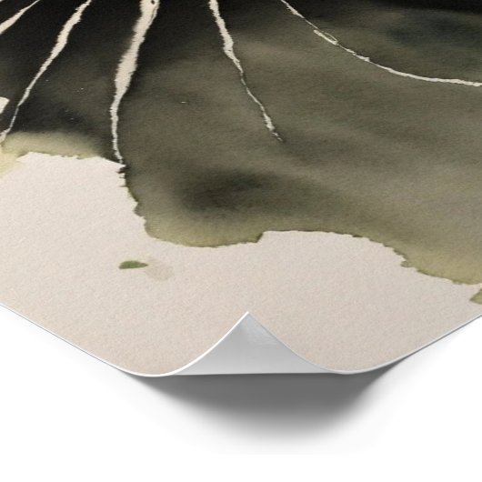 Black Cat Watercolor Wall Poster (Ecke)