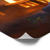 Black Cat Watercolor Wall Poster (Ecke)