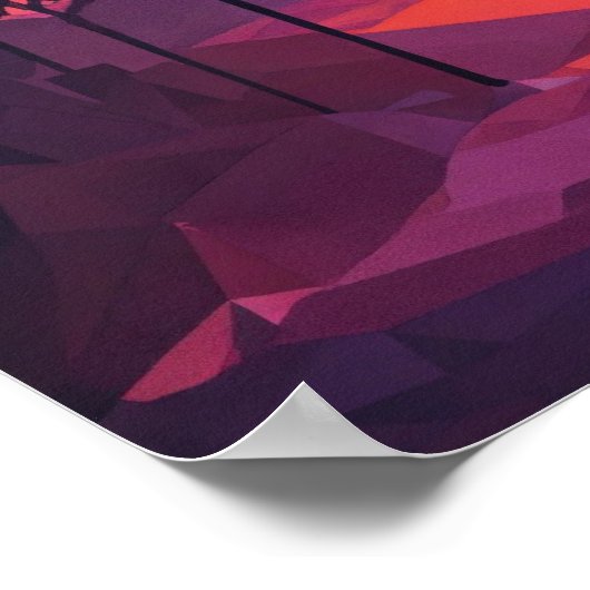 Black Cat Watercolor Wall Poster (Ecke)