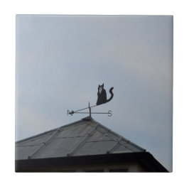 Black Cat Weather Vane Fliese