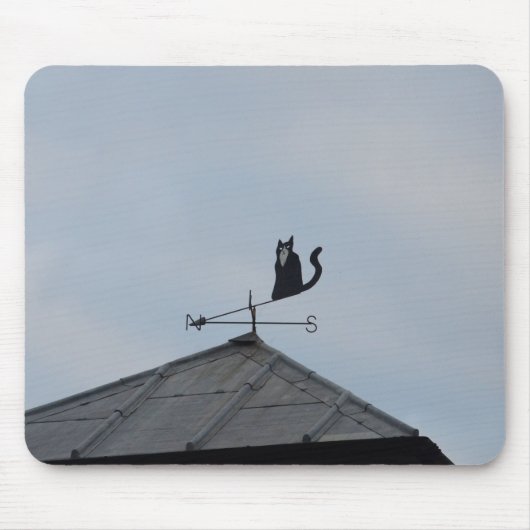 Black Cat Weather Vane Mousepad (Vorne)