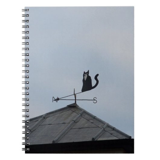 Black Cat Weather Vane Notizblock (Vorderseite)