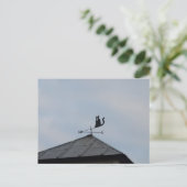 Black Cat Weather Vane Postkarte (Stehend Vorderseite)