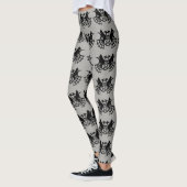 Black Cat Web Moon Witch laufen Joggen komfortabel Leggings (Links)
