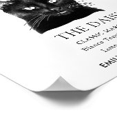 Black Cat Wedding Signature Drink Sign Poster (Ecke)