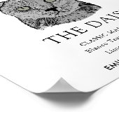 Black Cat Wedding Signature Drink Sign Poster (Ecke)